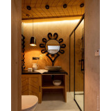 Aliso Dark Brown - podłużna lampa miedziana z meksyku