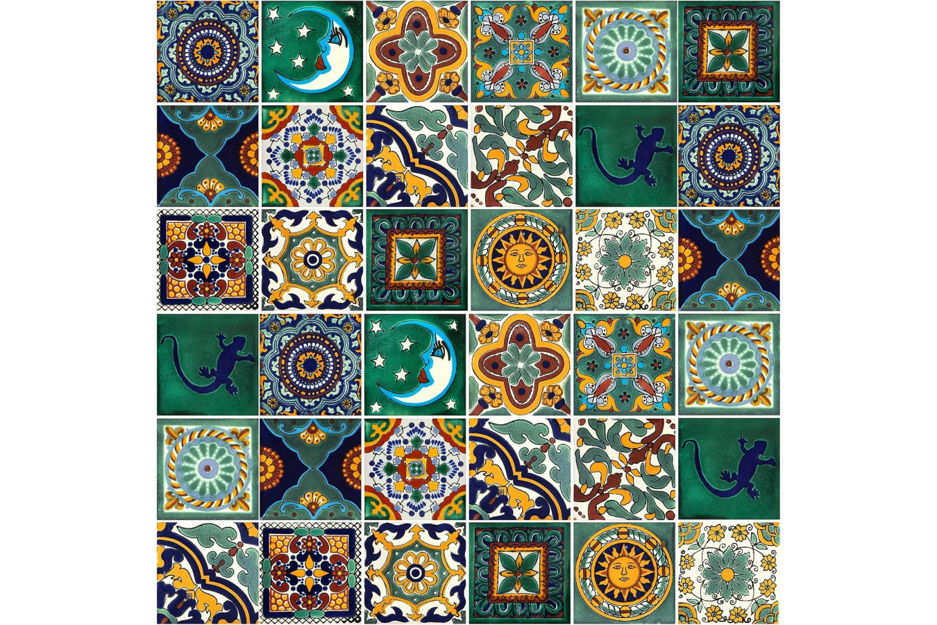 Verde - Patchwork vert du Mexique - 15 pièces