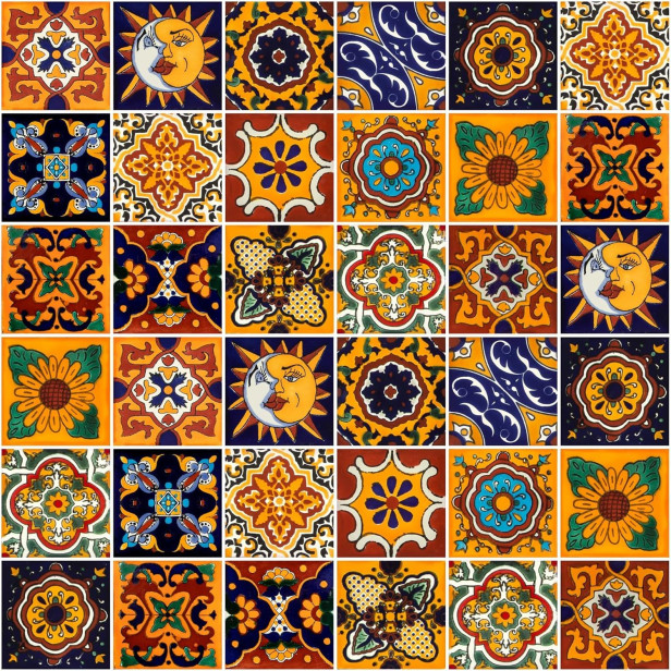 Girasol - Patchwork mexicain Talavera - 15 pièces