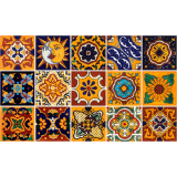 Girasol - Patchwork mexicain Talavera - 15 pièces