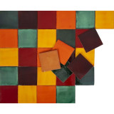 Borgoña - Patchwork de carreaux unicolores - 30 pièces