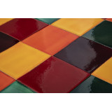 Borgoña - Patchwork de carreaux unicolores - 30 pièces