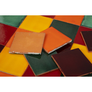 Borgoña - Patchwork de carreaux unicolores - 30 pièces