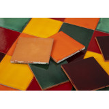 Borgoña - Patchwork de carreaux unicolores - 30 pièces