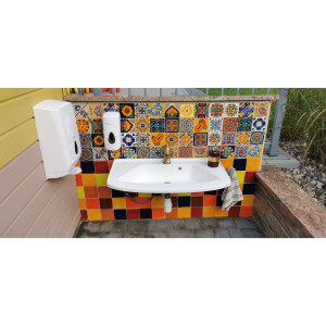 Borgoña - Patchwork de carreaux unicolores - 30 pièces