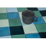 Azuta - Patchwork de carreaux unicolores verts et bleus - 30 pièces