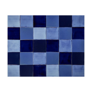 Azula - Patchwork bleu de carreaux unicolores - 30 pièces