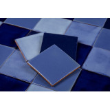Azula - Patchwork bleu de carreaux unicolores - 30 pièces