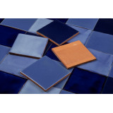 Azula - Patchwork bleu de carreaux unicolores - 30 pièces
