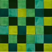Verta - Patchwork vert de carreaux unicolores - 30 pièces