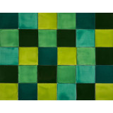 Verta - Patchwork vert de carreaux unicolores - 30 pièces