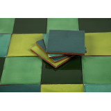 Verta - Patchwork vert de carreaux unicolores - 30 pièces