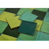 Verta - Patchwork vert de carreaux unicolores - 30 pièces