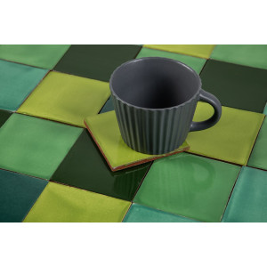 Verta - Patchwork vert de carreaux unicolores - 30 pièces