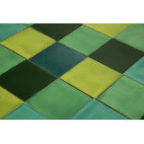 Verta - Patchwork vert de carreaux unicolores - 30 pièces