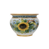 Vaso di girasoli M - Pot en céramique sicilienne