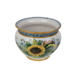 Vaso di girasoli M - Pot en céramique sicilienne
