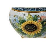 Vaso di girasoli M - Pot en céramique sicilienne