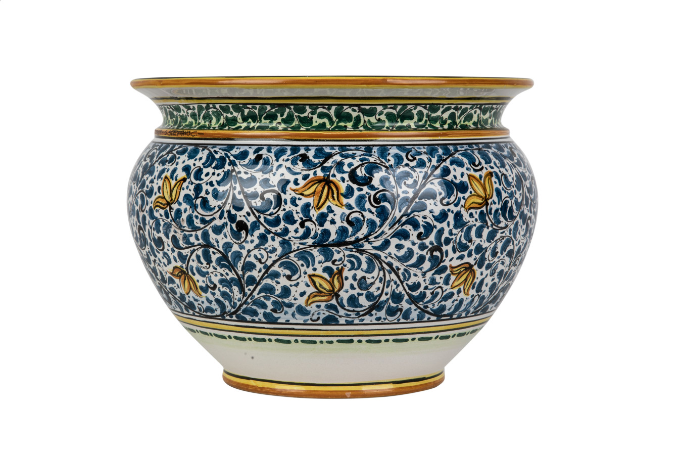 Vaso fiori di limoni M - pot de fleurs italien peint à la main