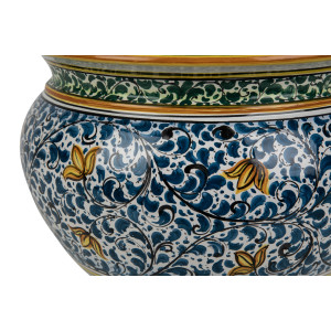 Vaso fiori di limoni M - pot de fleurs italien peint à la main