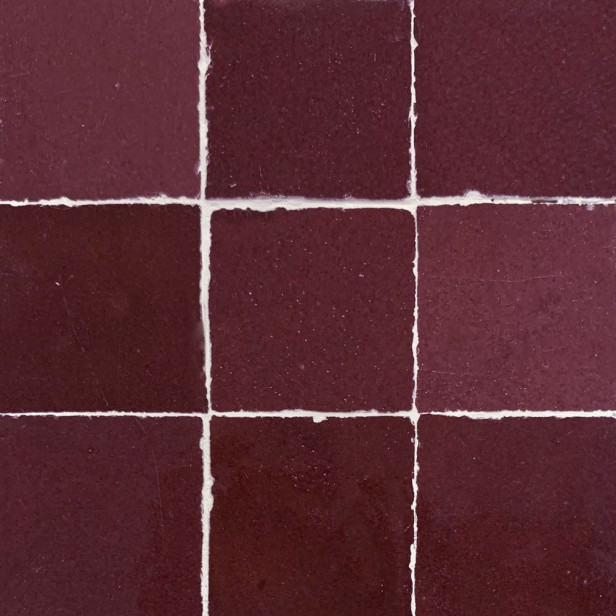 Zellige framboise - carreaux de zellige marron