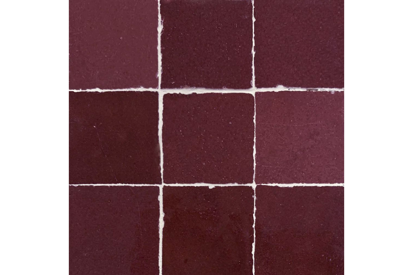 Zellige framboise - carreaux de zellige marron