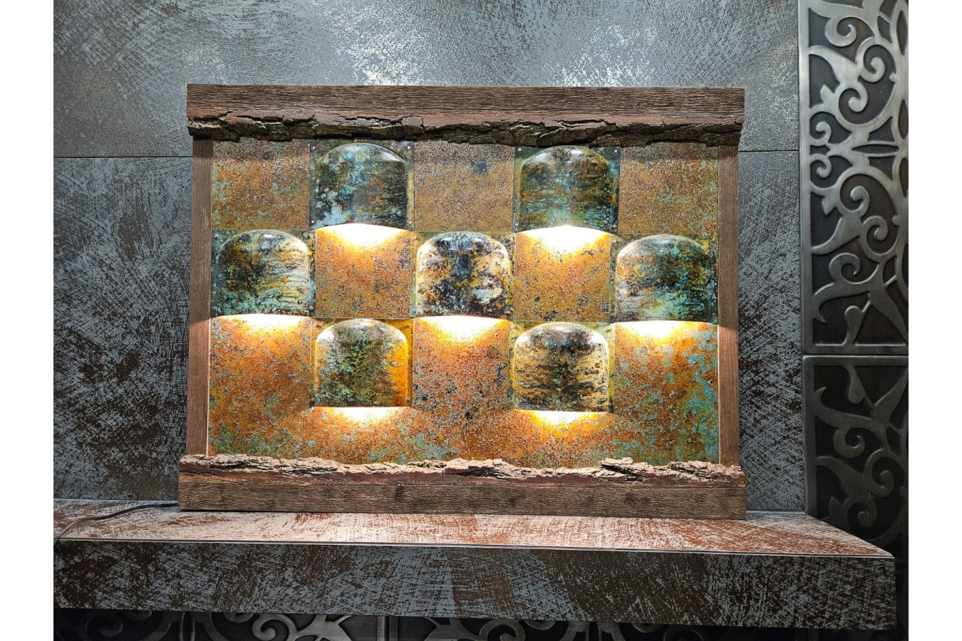 Cuprum - lampe murale en cuivre, faite à la main, unique