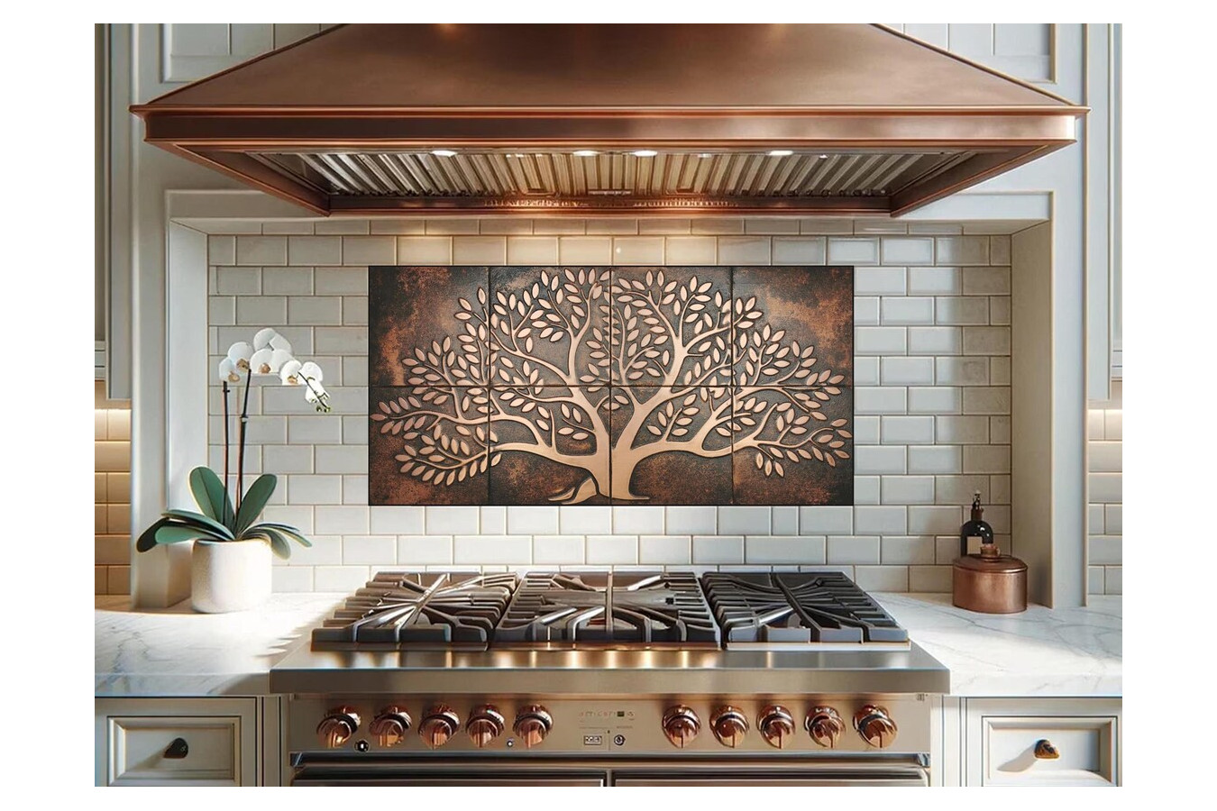 Arbre de vie en cuivre - carreaux muraux en cuivre