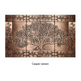 Carreaux muraux en cuivre - arbre de vie en cuivre avec ornements