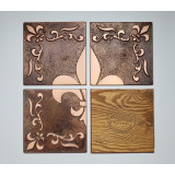 Carreaux muraux en cuivre avec motif Fleur de lis