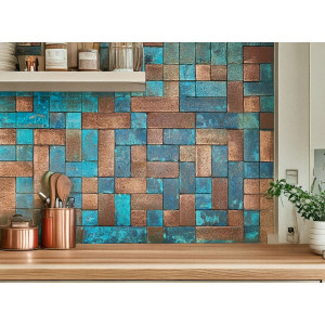 Carreaux de cuivre vintage - 45 pièces