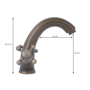 Alfredo - robinet de lavabo avec bec moulé