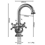 Vidal - Robinet de bassin en argent avec motif