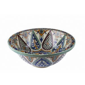 Leilana - Kolorowa umywalka ceramiczna z Maroka