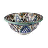 Leilana - Kolorowa umywalka ceramiczna z Maroka