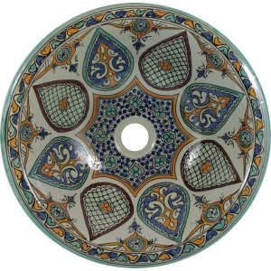 Leilana - Kolorowa umywalka ceramiczna z Maroka