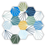 Patchwork płytki cementowe heksagonalne