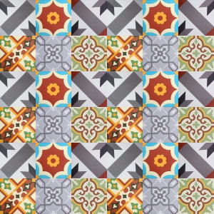 Patchwork klasyczne płytki cementowe